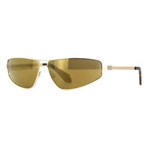 New PALM ANGELS Clavey Gold Wraparound PERI059 7272 Sunglasses Women